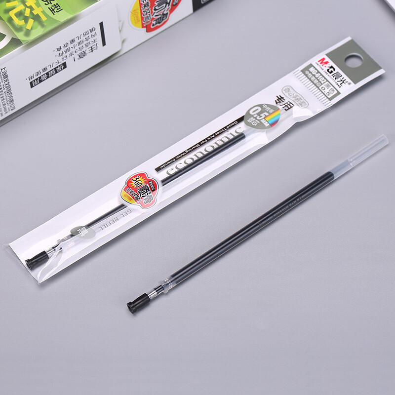 晨光(M&G)MG-6102中性替芯 20支/盒黑色0.5mm中性笔芯 签字笔替芯 水笔芯(Q7/6600适用)