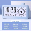 timess智能闹钟学生专用起床神器强力叫醒电子时钟时间管理计时器 天空蓝【电池款】【3档背光/实时温度/超长续航】