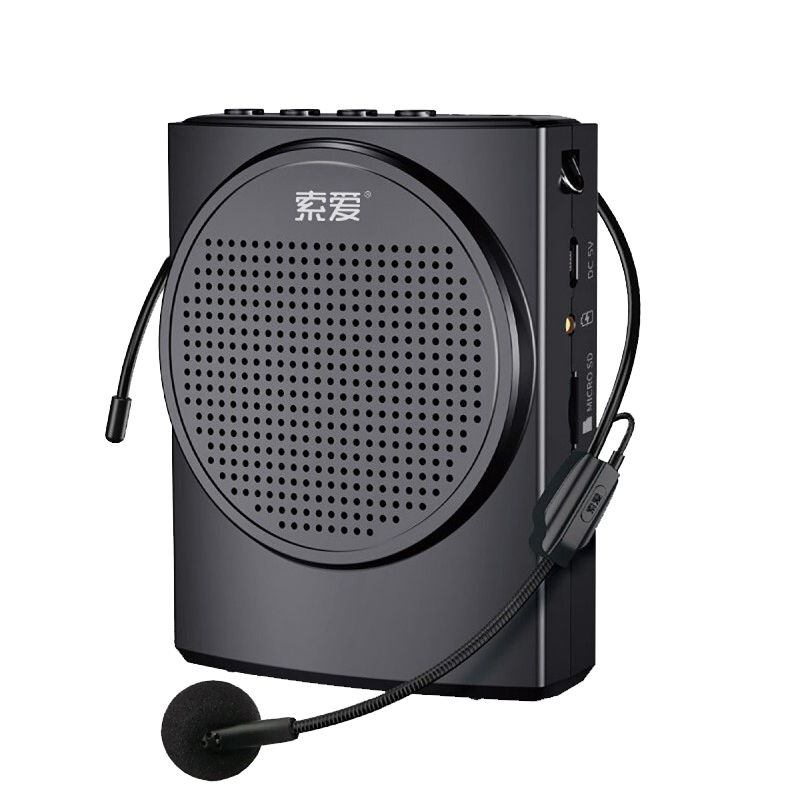 索爱小蜜蜂麦克风扩音器教师用无线导游耳麦扩音机喇叭播放器视频