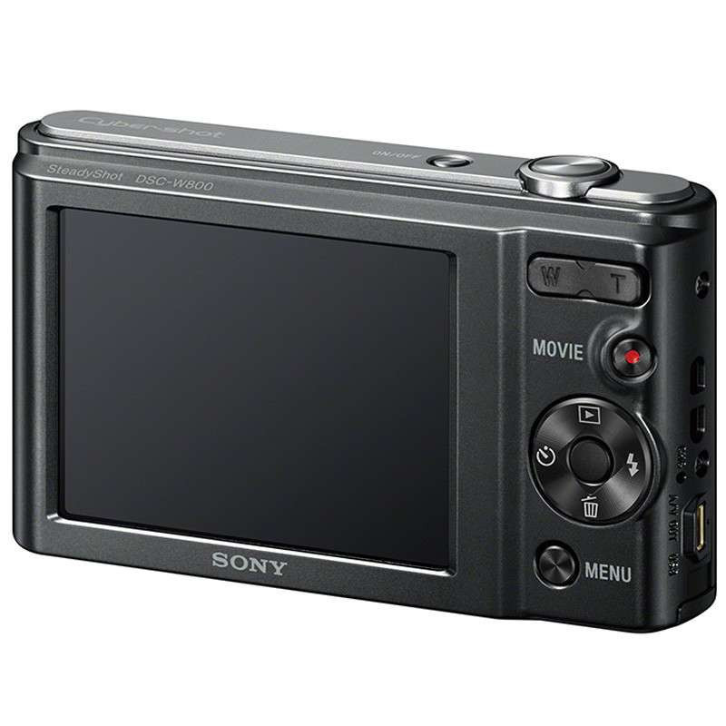 索尼(SONY)DSC-W800 数码相机/照相机/卡片机 黑色(约2010万像素 5倍光学变焦 2.7英寸屏 26mm广角)
