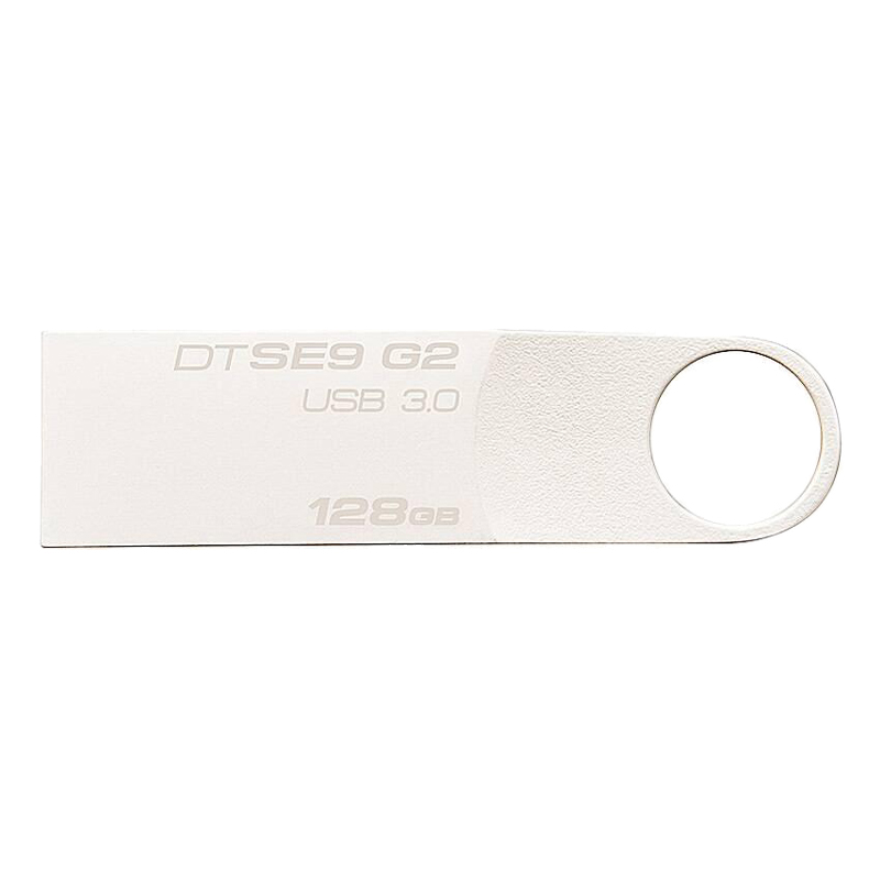 金士顿(Kingston) SE9H 金属亮薄128G U盘(USB2.0 读速10MB/S)