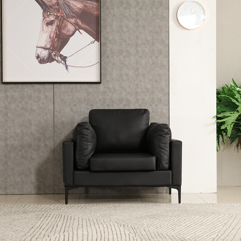 域赢办公沙发商务休闲沙发组合沙发软包沙发接待沙发单人位沙发高清大图