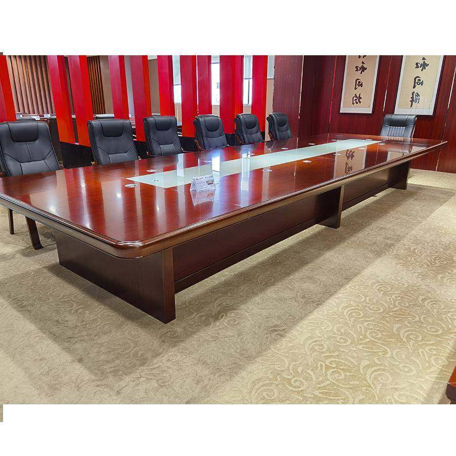 大央会议桌H-91970 7000W*2000D*760H办公家具会议桌长方形大型长桌简约现代会议室洽谈桌高清大图