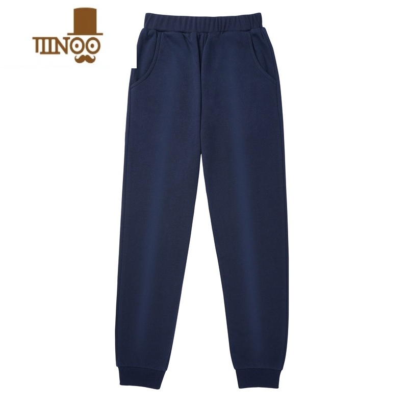 YANXU初高中学生款运动裤男直筒宽松休闲女深蓝藏青色校服裤子夏薄高清大图