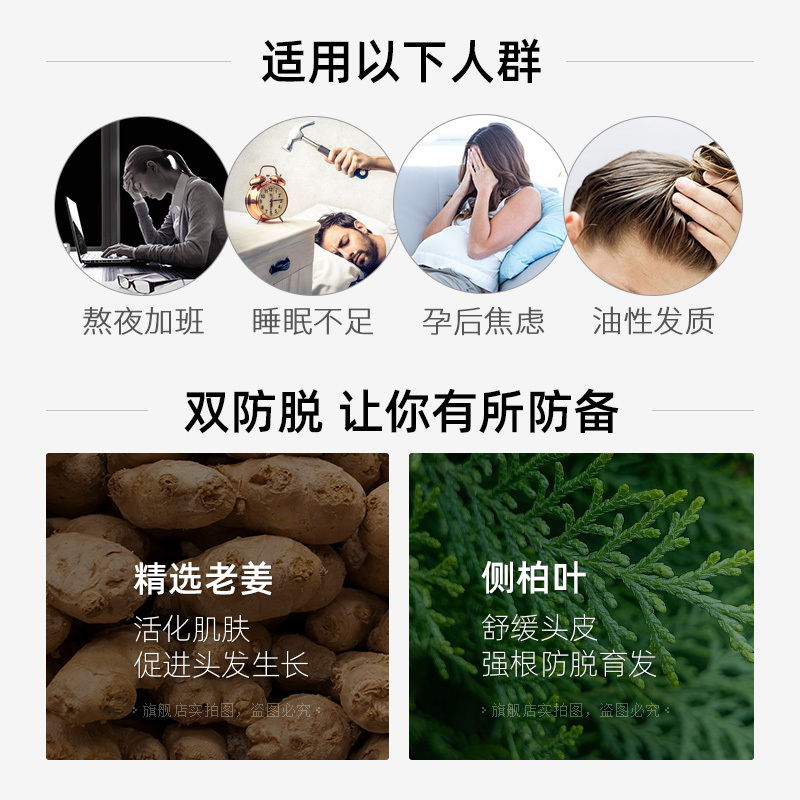 琴叶(Q&Y)生姜疗发滋润洗发水450mL高清大图