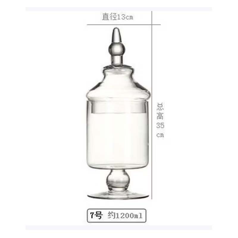 玻璃罐 高35cm*直径13cm 7号空瓶1个无内饰高清大图