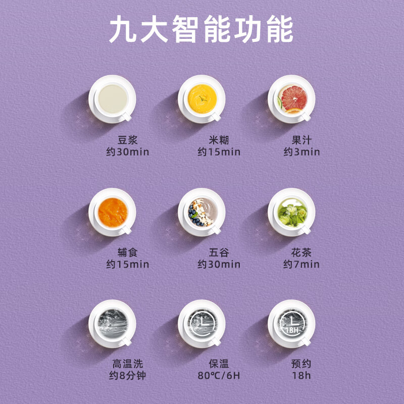LOTOR豆浆机J家用预约破壁机全自动免煮2025新款五谷杂粮多功能豆浆机