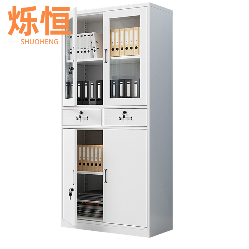 烁恒中二斗器文件柜85*39*180cm台高清大图
