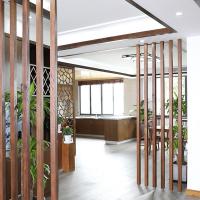 北欧屏风隔断格栅客厅实木入玄关隔断墙家用卧室房间分隔免打孔 隔断5*10*（171-200）cm6根 整装_91_318