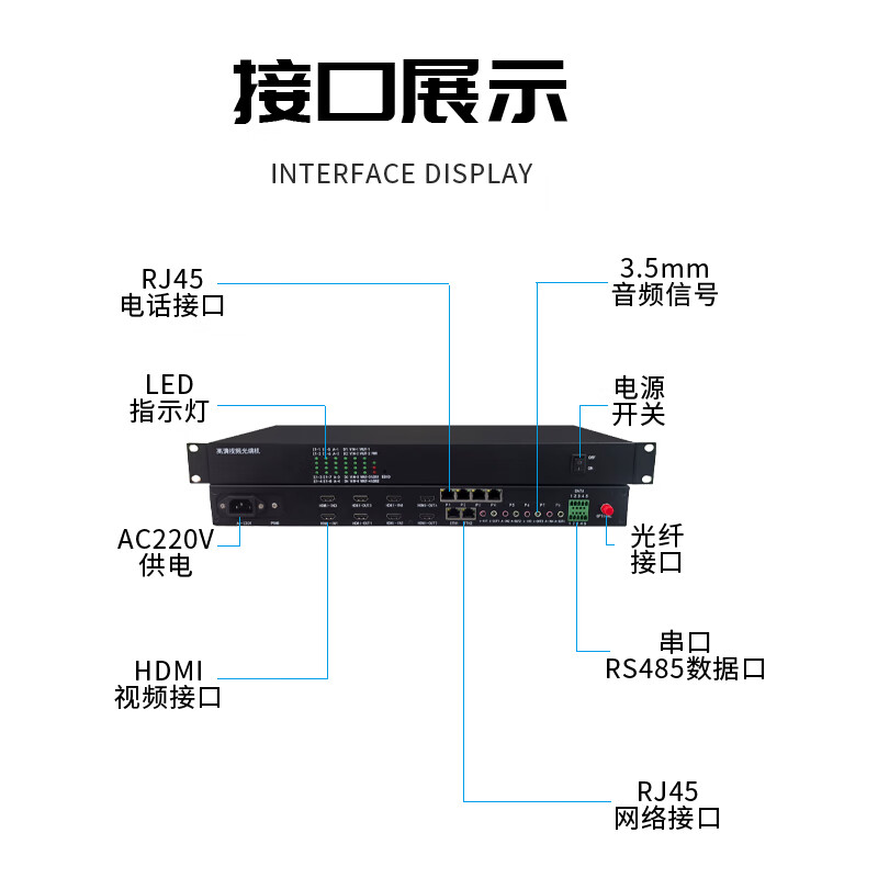恒德升4路双向音频+2路百兆网+RS485+4路电话HDS-A059SBH-V3004HX-4SV4SA4PFE高清大图