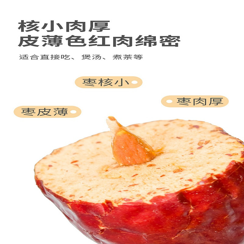 鹤来香 大枣红枣新疆和田若羌枣灰枣干果 和田枣四级500克*2高清大图