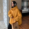 2025冬季新款平湖羽绒服女中长款户外休闲工装派克服洋气韩版加厚 M125-145斤 黄色