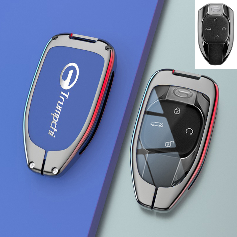 【补贴10%】广汽传祺gs8钥匙套二代m8宗师影豹gs4影速gs3影酷改装j16传奇壳 F款蓝色金属标单壳