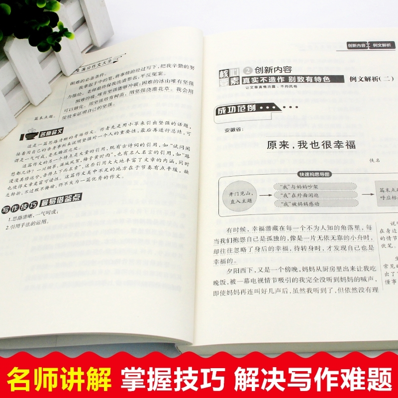 Ai中学生满分作文 初中通用 [正版]中学生满分分类作文AI作文一本全搞定2024版中学生满分作文大全初中生七八九年级作