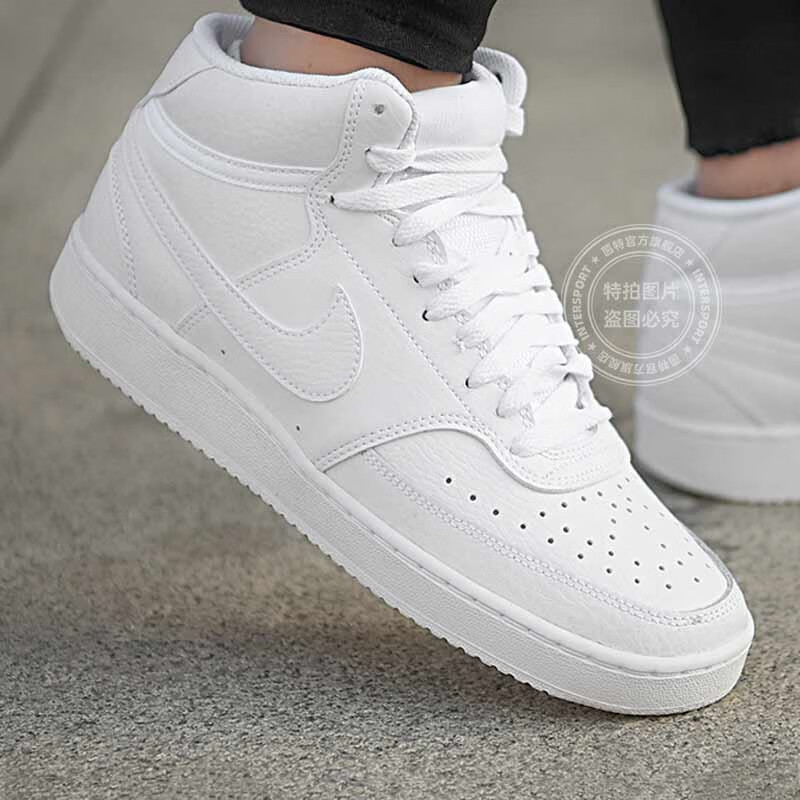 耐克(NIKE)女鞋 2023春季新款运动鞋潮流学生时尚高帮复古板鞋小白鞋休闲鞋 CD5436-100