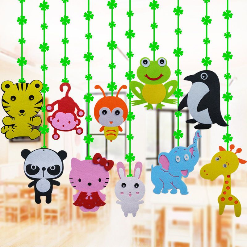幼儿园环创春天教师走廊室内装饰吊饰空中挂饰小鸟动物屋顶悬挂