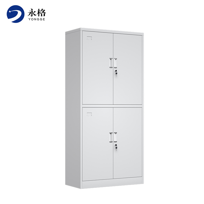永格钢制通双节文件柜带锁资料柜铁皮柜子财务凭证柜档案柜收纳储物柜