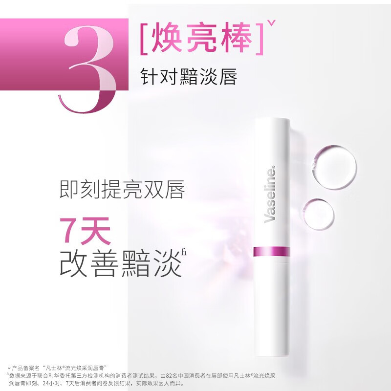 凡士林数字唇膏保湿滋润舒缓润唇膏防干裂打底唇膜淡化唇纹唇春夏-3号 流光焕采高清大图