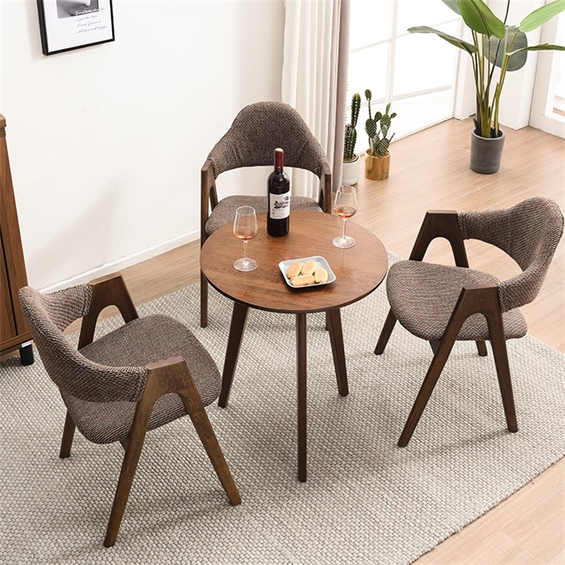 迅众 洽谈桌椅一桌三椅组合办公会客桌椅休闲创意小圆桌商务洽谈接待桌椅店铺桌椅组合阳台椅 一桌三椅