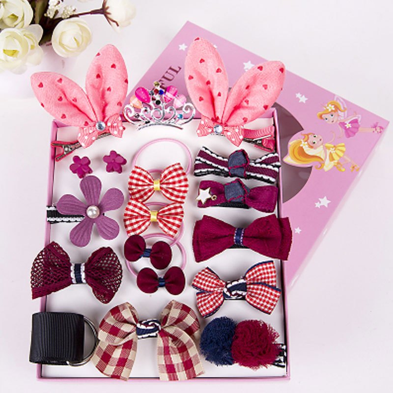 幼儿园小朋友发带韩版儿童发夹套装女童头饰可爱宝宝发圈发箍发卡发饰