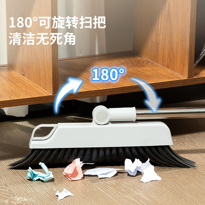 得力得心LQ160-扫把套装(带齿梳)(灰色)/扫把簸箕1套高清大图