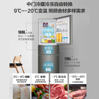 海尔(Haier)253升三门冰箱 双变频一级 干湿分储 宽幅变温 租房家用小冰箱 国补 BCD-253WDPDU1