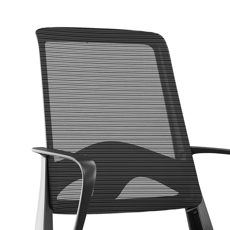 初嘉CJ-7142办公椅转椅电脑椅网布学习椅中背职员椅 黑框高清大图