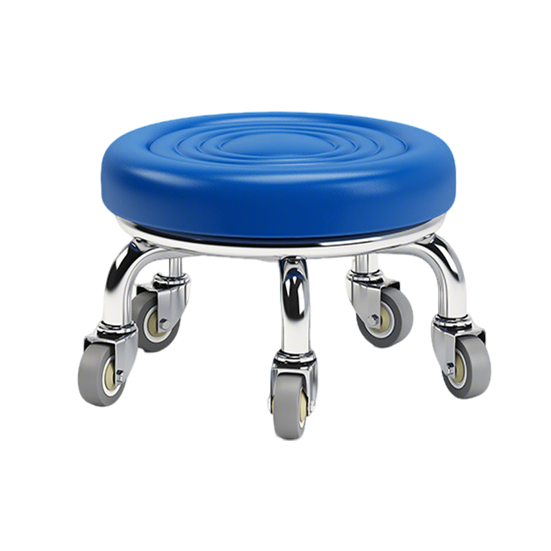 先围 静音滑轮矮凳 40*22cm-水波蓝 个高清大图