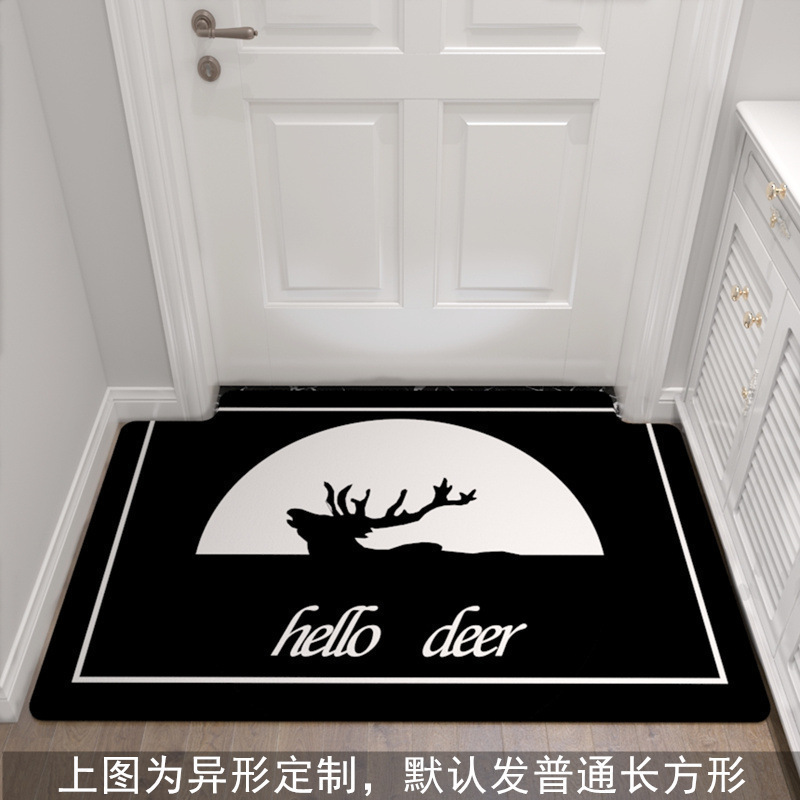 美帮汇简约入户地垫家用脚垫进厅地毯垫口防滑垫定制家用垫子 半圆鹿角 2&times;3米（大客厅适用）