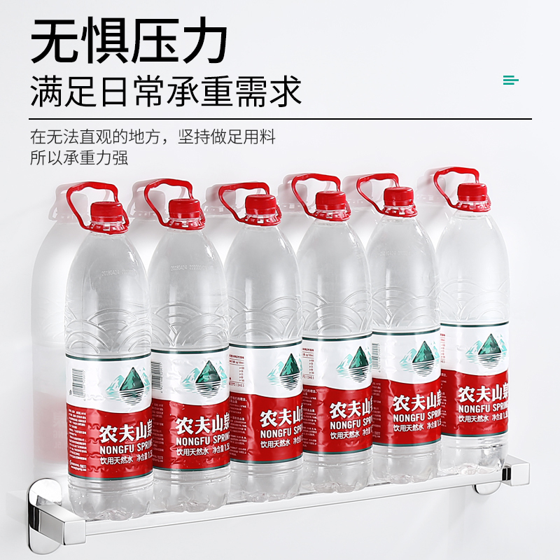 正山(Zhengshan)毛巾架免打孔毛巾杆不锈钢304卫生间置物架浴室毛巾架单杆双杠卫浴五金挂件