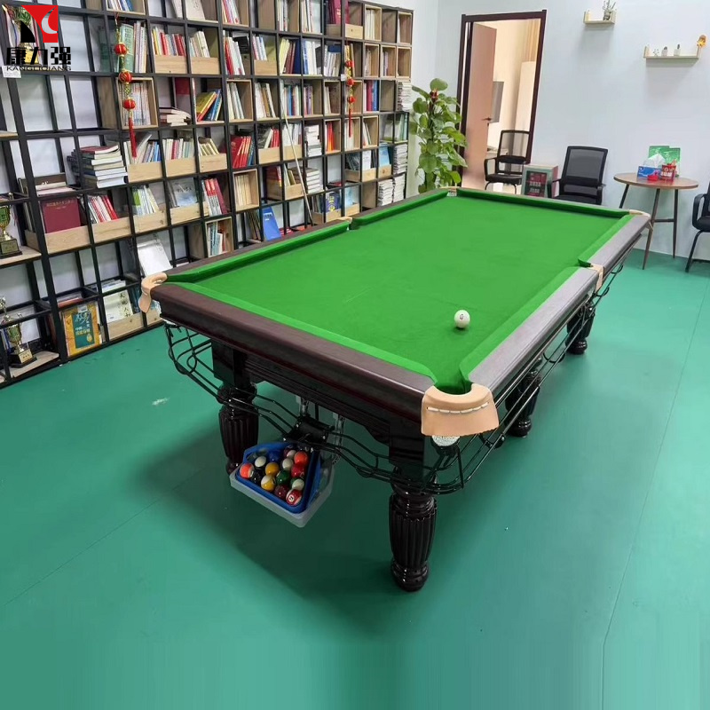 康力强S600标准美式台球桌 成人高配台球桌球厅家用可选（带集球器）高清大图