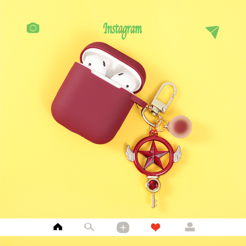 舒弗 Lachouffe 创意配件鸟仗魔卡少女小樱苹果airpods2保护套可爱iphone无线蓝牙耳机硅胶盒子梦之杖酒红五角星杖 Airpods1 2通用 价格图片品牌报价 苏宁易购麦坪3c配件专营店