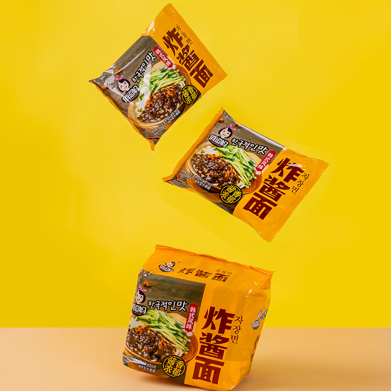 俏逗妈韩式炸酱面116g*5袋冲泡即食网红懒人整箱袋装方便速食品早餐杂酱干拌泡面条高清大图