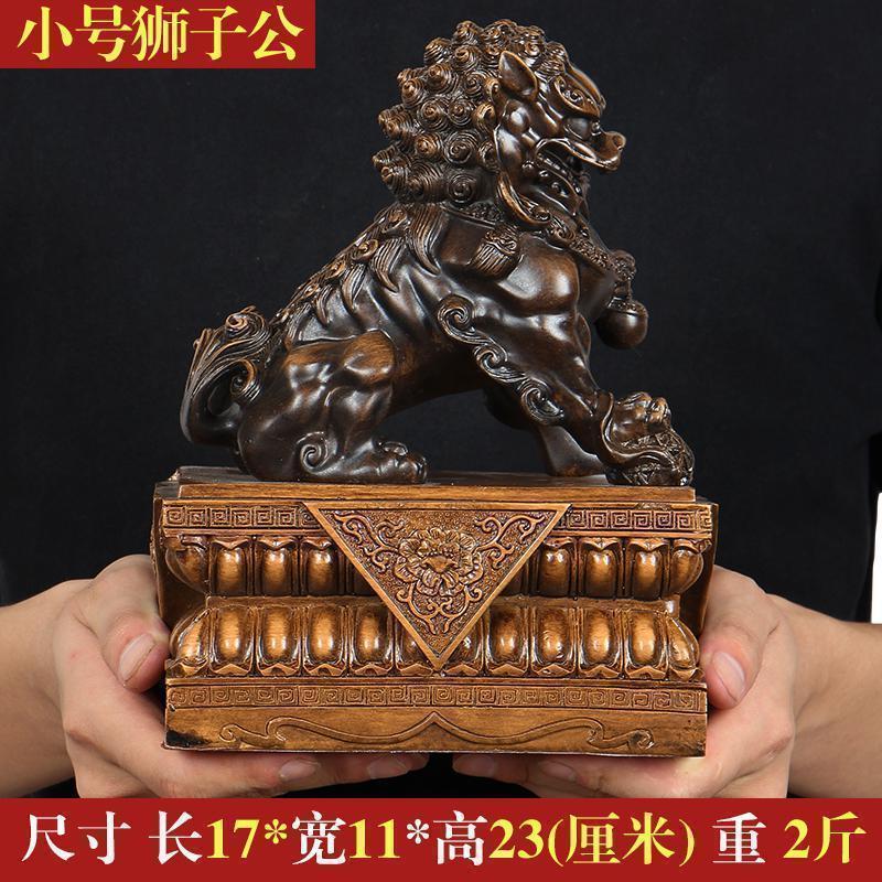 美帮汇狮子摆件一对家居工艺礼品狮办公室口北京狮故狮高清大图