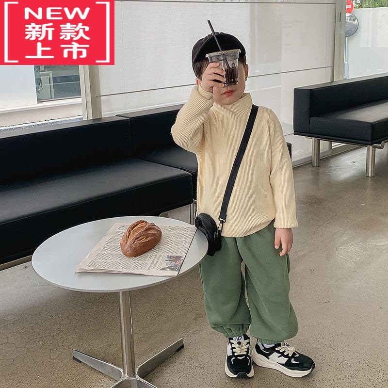 可莉允儿童加绒裤子男童运动裤一体绒加厚宝宝秋冬装新款冬季保暖卫裤潮保暖裤图片