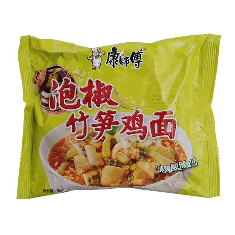 康师傅方便面泡椒竹笋鸡面106克20袋整箱方便面泡面速食面