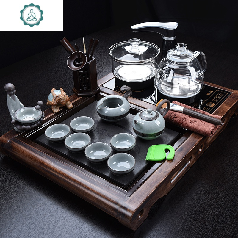 小型茶盘套装家用 客厅茶具套装小套全自动一体 茶台家用小茶台 封后