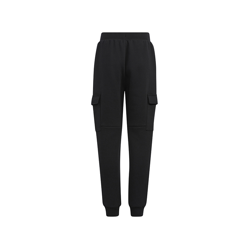 adidas 童装 纯色Logo条纹印花束脚运动裤 男童 黑色 HM9615