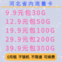 中国联通河北省内流量卡5g全国联通5g电话卡国内通用流量5g不限速0月租三切卡学生可用