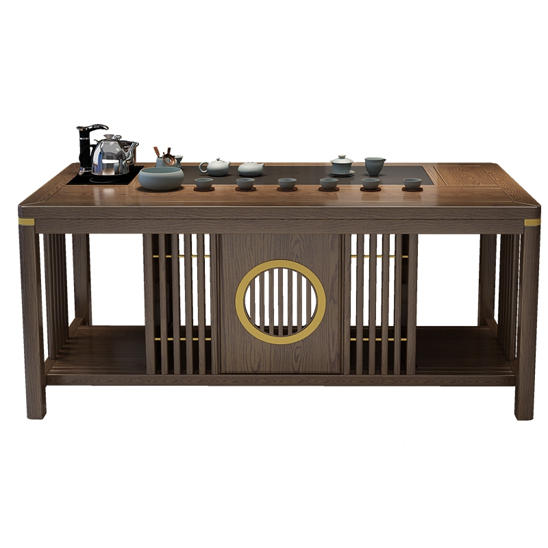 新中式茶桌椅组合实木功夫茶几符象茶具套装简约现代家用办公一体茶台