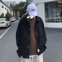 梵克公牛牛仔外套男韩版潮流日系宽松季2020新款学生休闲百搭工装夹克