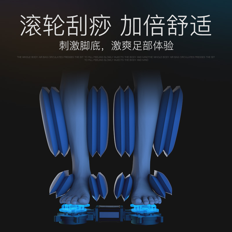 AUX/奥克斯豪华智能按摩椅N3家用全身全自动太空豪华舱小型多功能电动沙发深V零重力颈椎肩腰揉捏按摩器 灰色