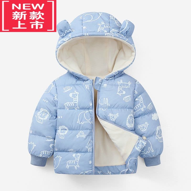 可莉允婴儿秋冬装儿童羽绒棉服外穿男女宝宝衣服加绒棉袄加厚保暖外套冬图片