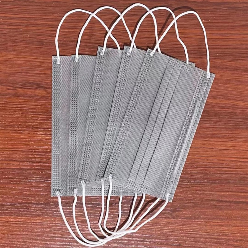 精装一二层超薄款防晒透气无纺布夏天一次性彩黑白粉蓝绿紫红口罩-5j