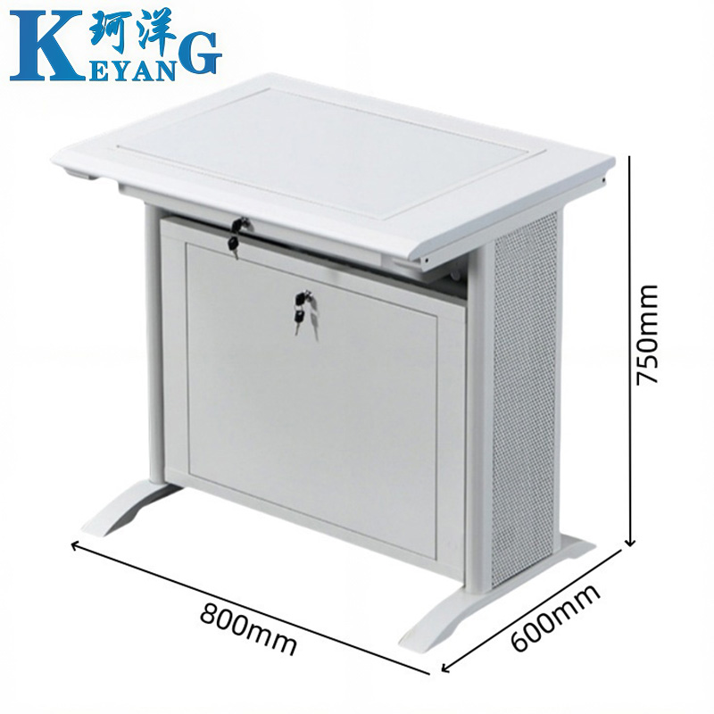 珂洋 翻转电脑桌 单人灰白色 张高清大图