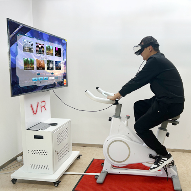 伍贰伍WEW-VRDC VR动感单车vr心理健康教育主题虚拟现实自行车体感游戏一体机高清大图