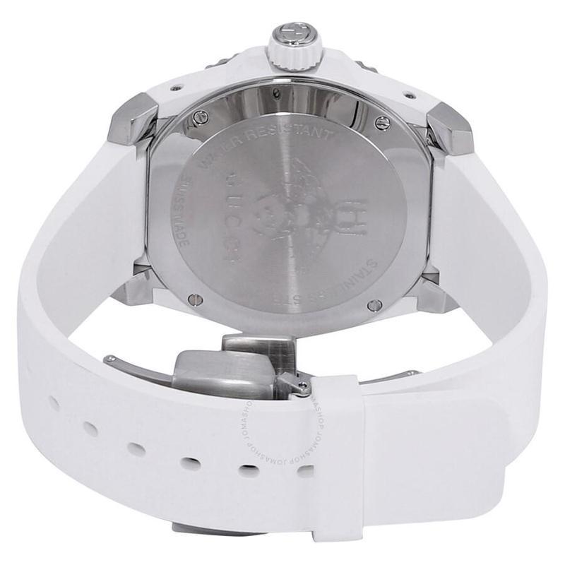 古驰gucci男表潜水表石英白色表盘男士手表ya136337时尚经典百搭石英