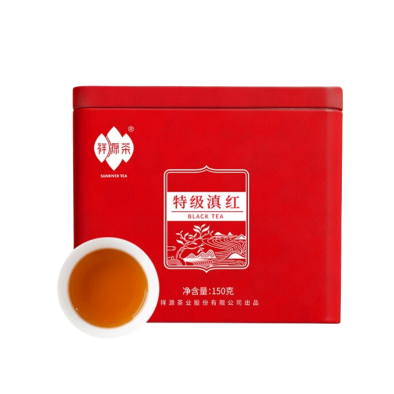 祥源茶特级滇红凤庆古树红茶 传统工夫罐装150g口粮茶高清大图