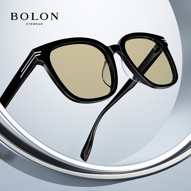 暴龙(BOLON)眼镜王鹤棣同款时尚太阳镜板材墨镜男潮BL3121 A16-透灰茶非偏光