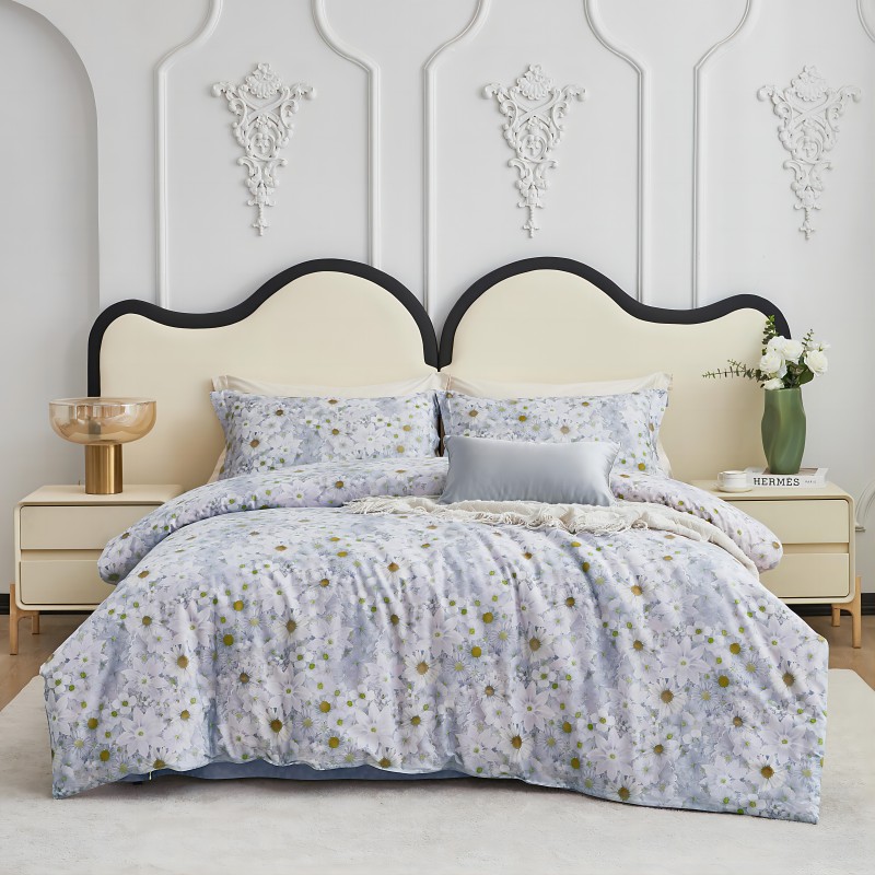 梦洁家纺 纯棉印花四件套:小雏菊高清大图